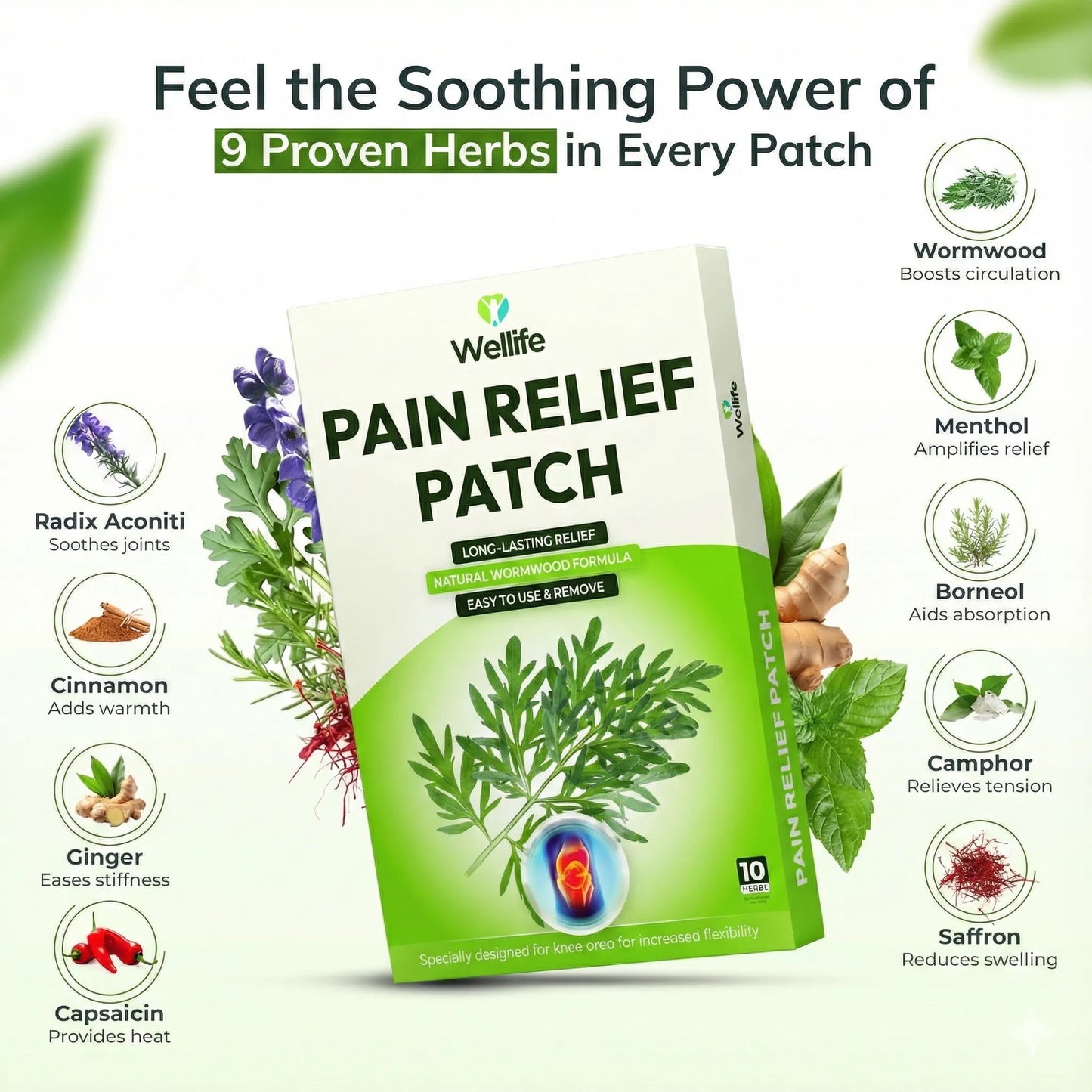 Wellife Herbal Warming Knee Patches