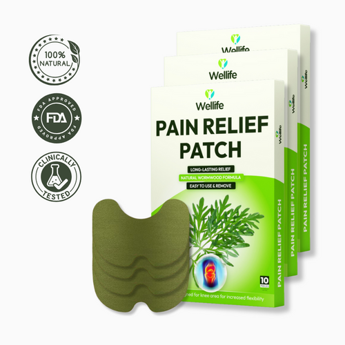 Wellife Natural Pain Relief Patches – Herbal pain relief patches for knee, back, and joint pain